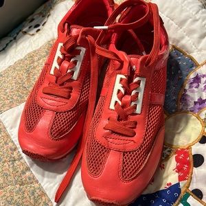Michael Kors red sneakers